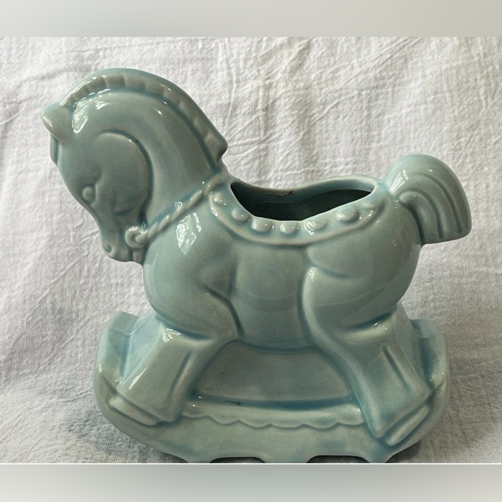 Vintage Planter Rocking Horse Nursery Decor 
McMaster Pottery
circa 1970s